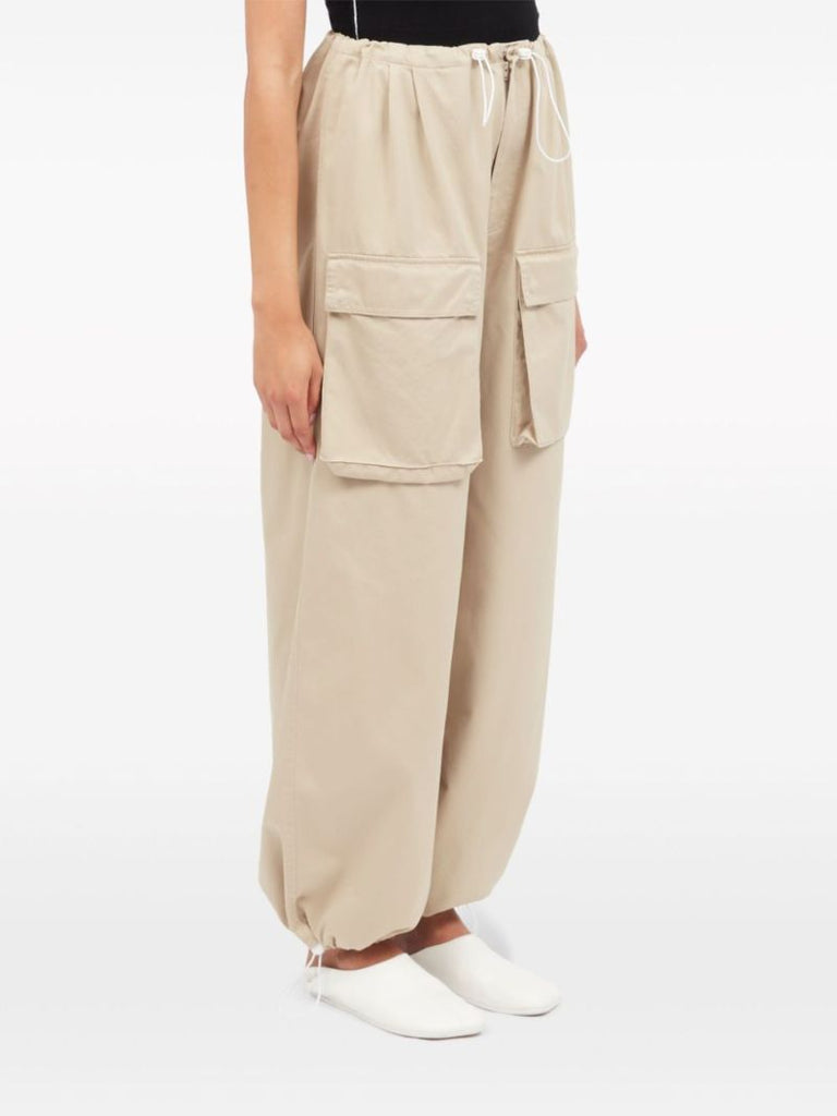 Neutral Wide-leg Cargo Cotton Trousers