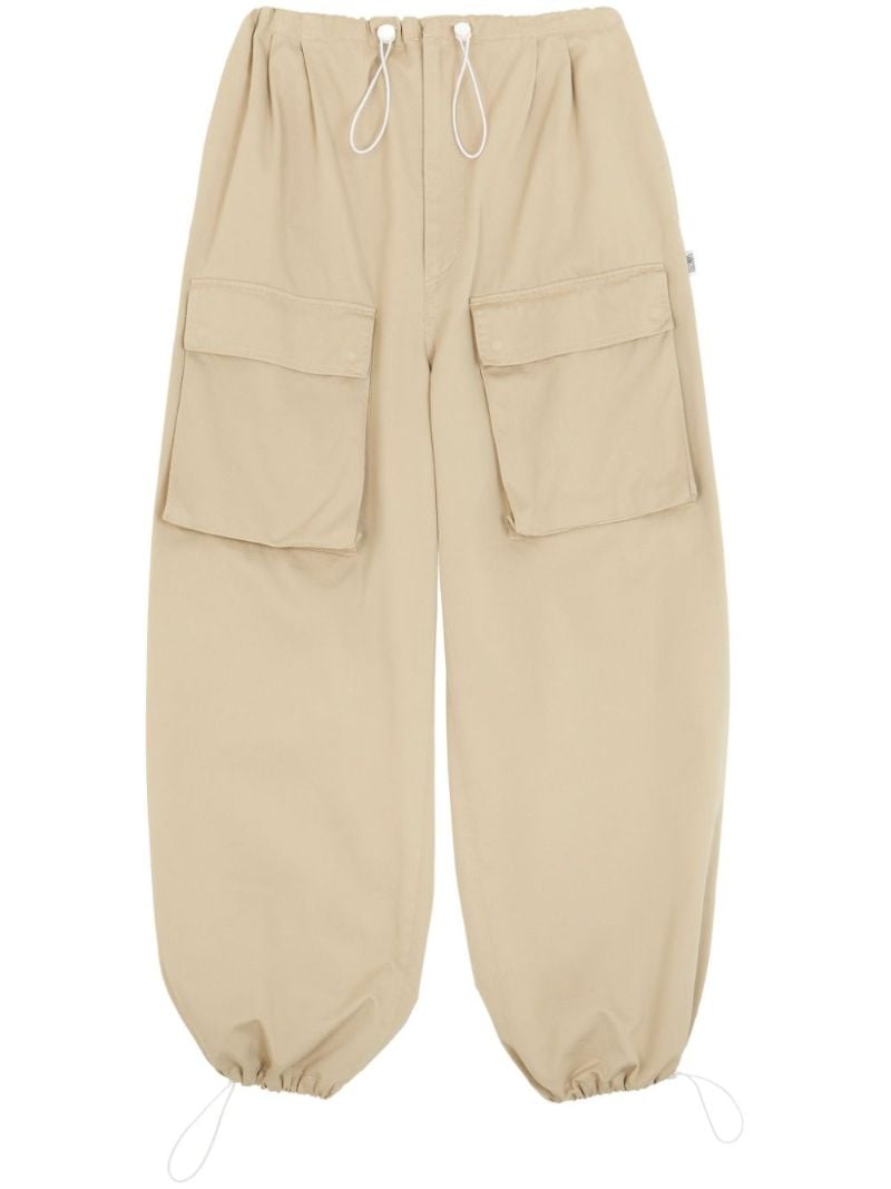 Neutral Wide-leg Cargo Cotton Trousers