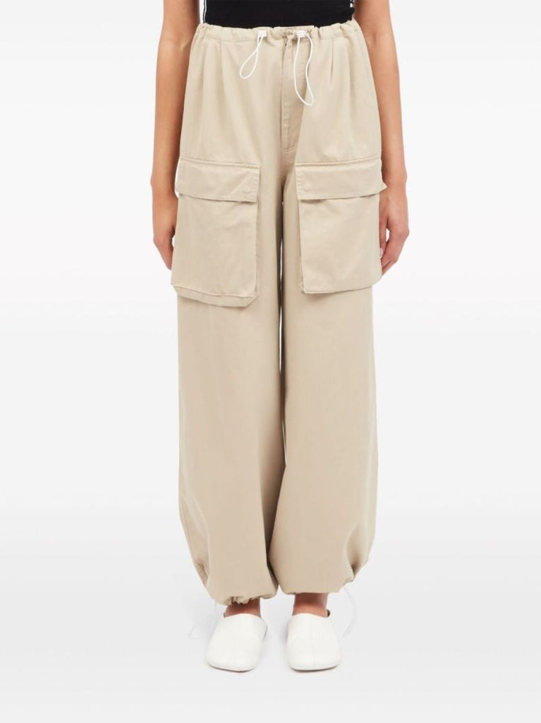 Neutral Wide-leg Cargo Cotton Trousers