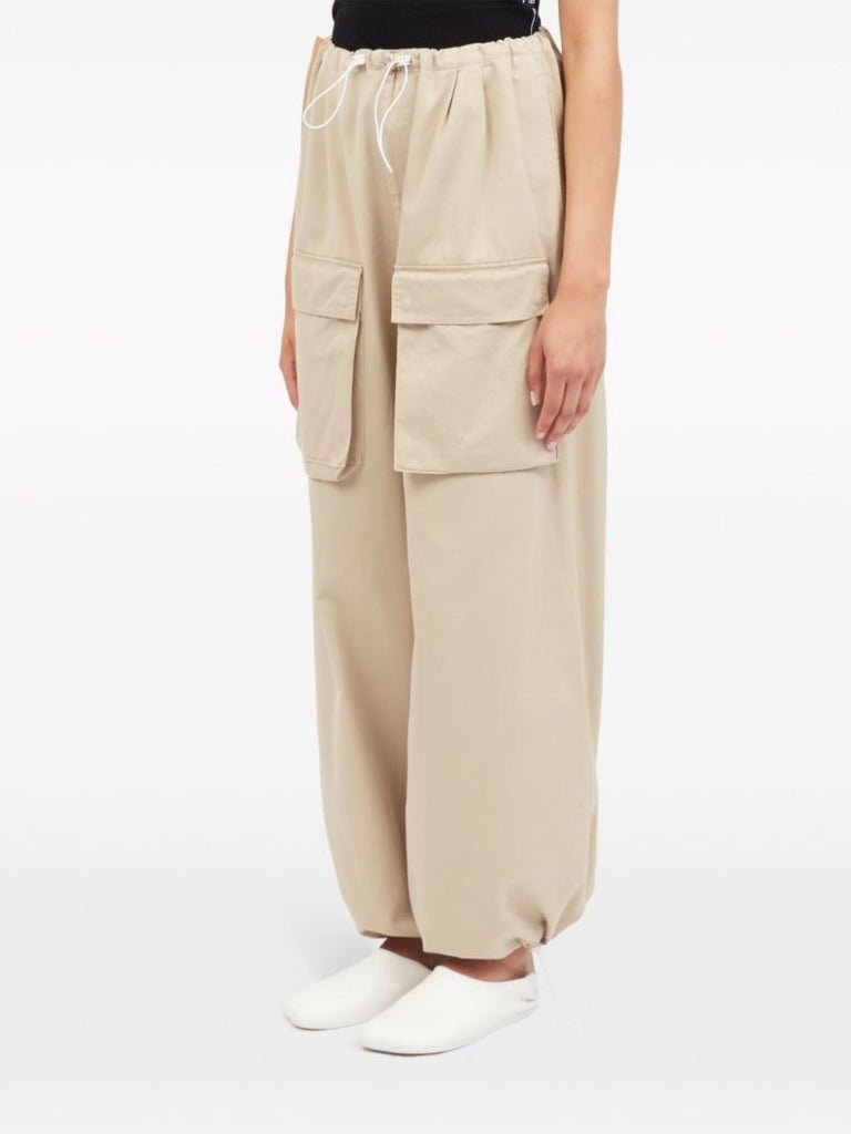 Neutral Wide-leg Cargo Cotton Trousers