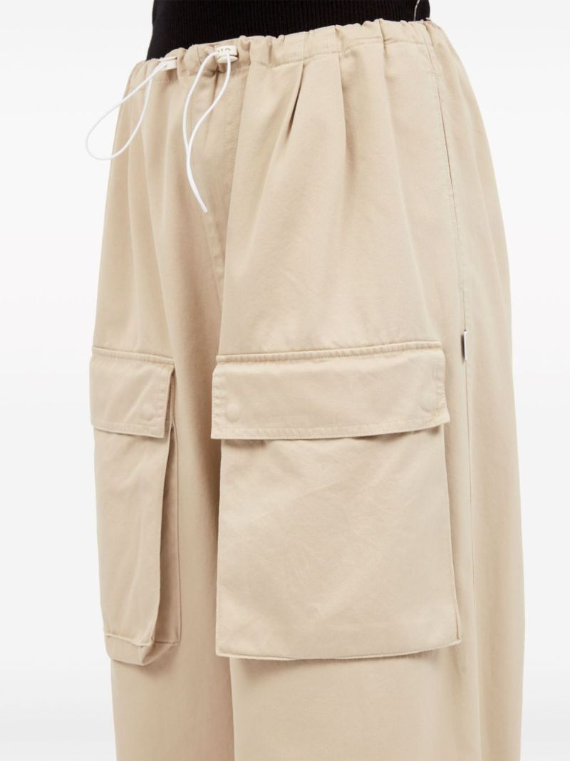 Neutral Wide-leg Cargo Cotton Trousers
