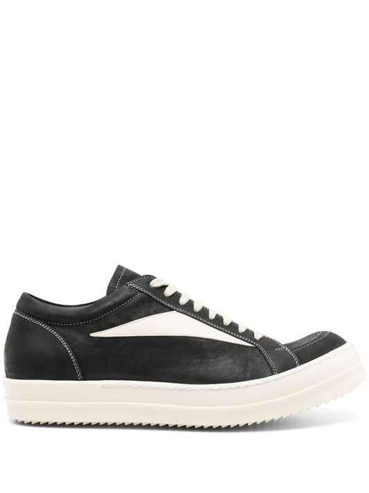 Black Lido Low Top Leather Sneakers