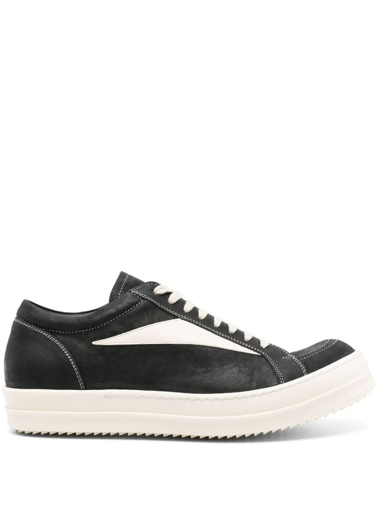 Black Lido Low Top Leather Sneakers