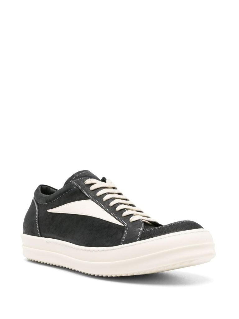 Black Lido Low Top Leather Sneakers