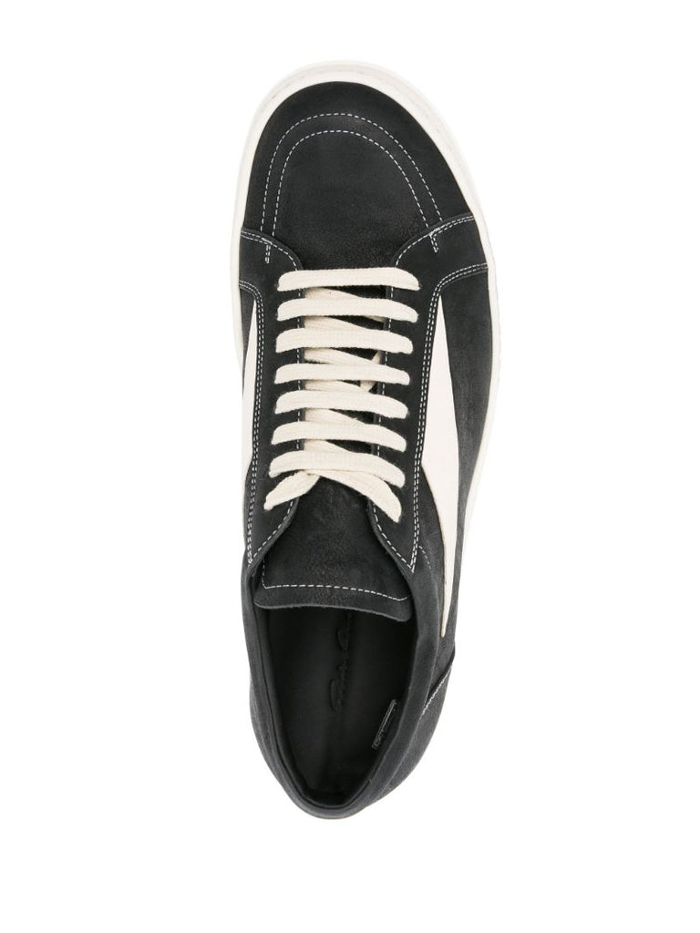 Black Lido Low Top Leather Sneakers
