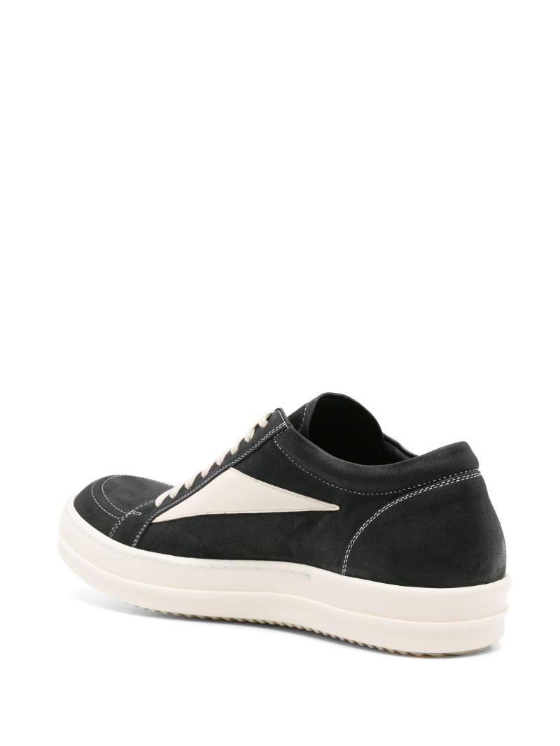 Black Lido Low Top Leather Sneakers