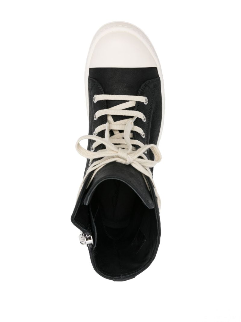 Black High-top Leather Sneakers