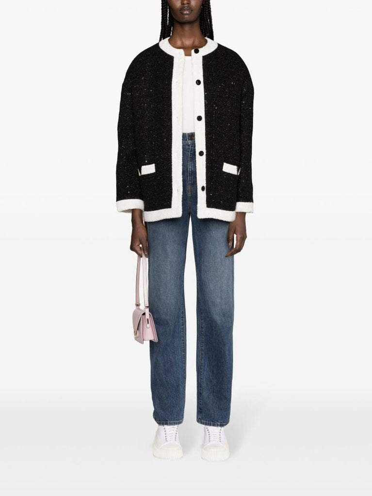 Black Tweed Vlogo Jacket