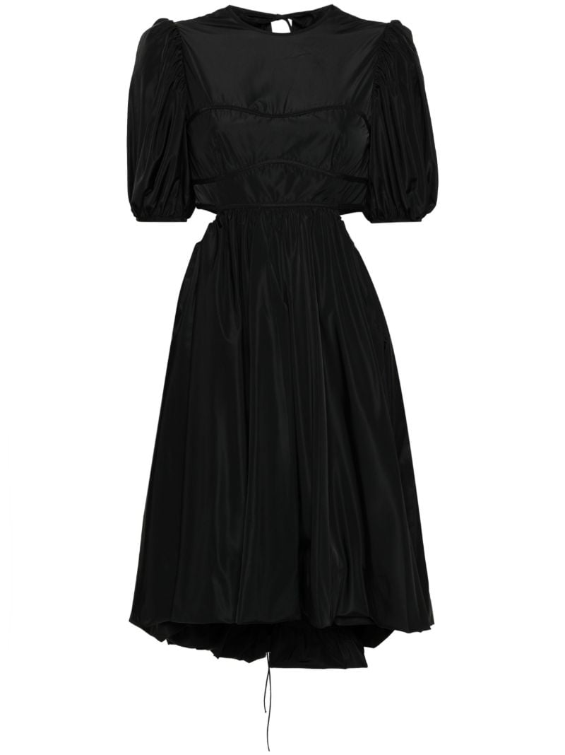 Black Ursula Faille Midi Dress