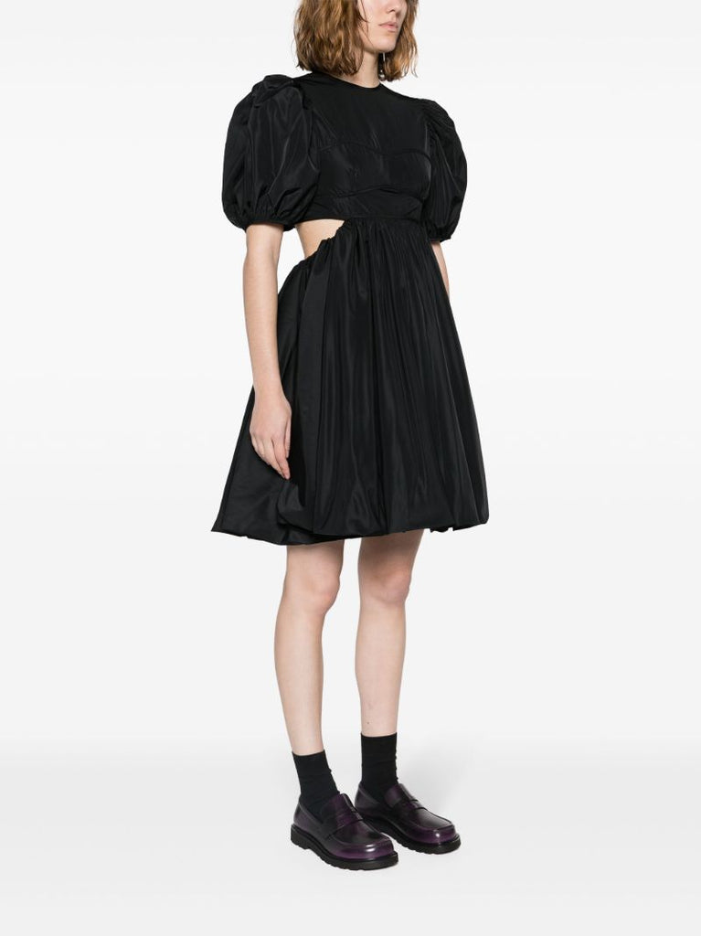 Black Ursula Faille Midi Dress
