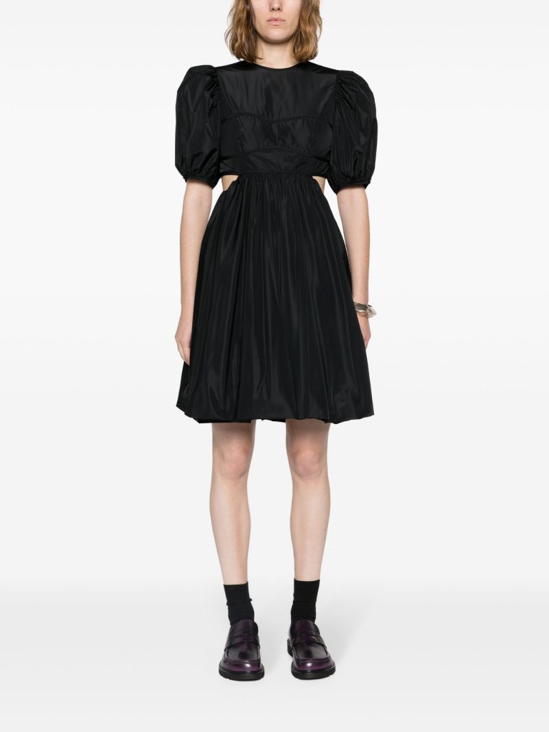 Black Ursula Faille Midi Dress