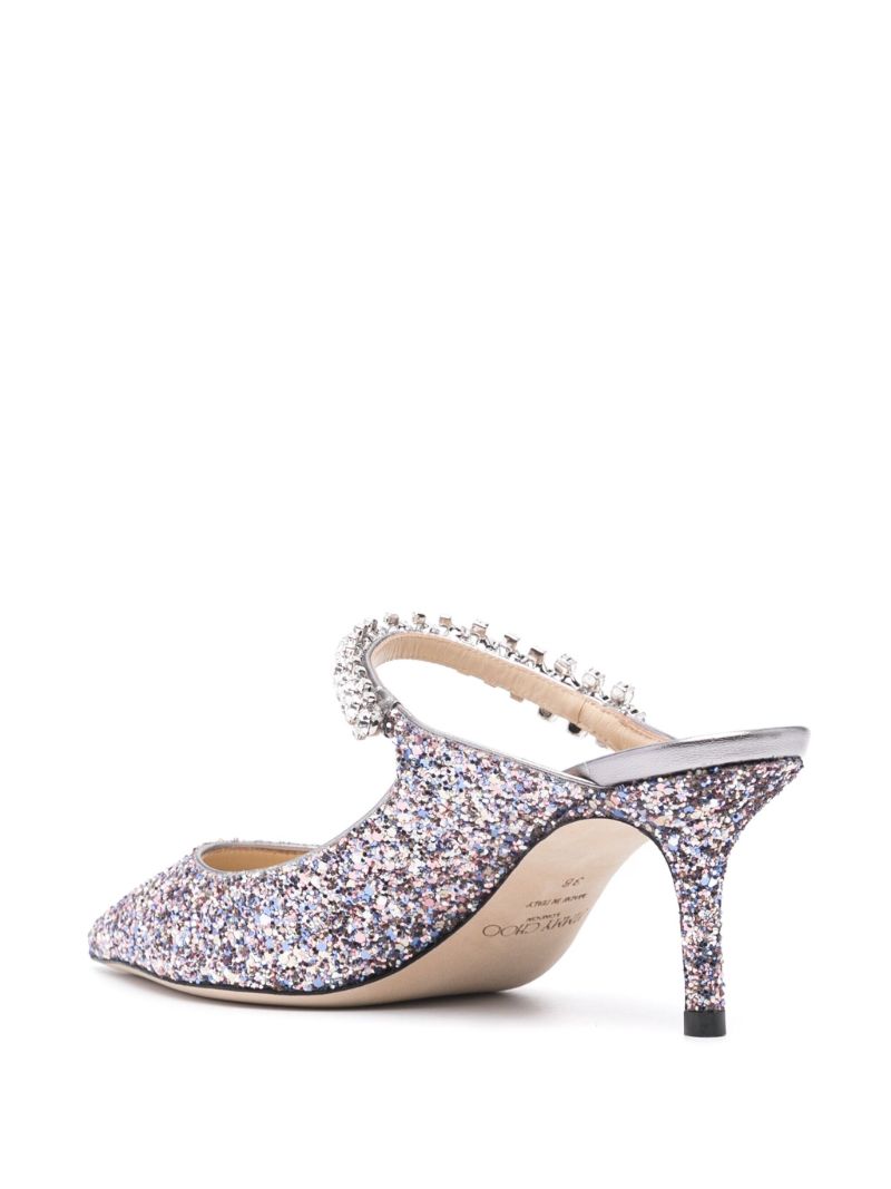 Silver-tone Bing 65 Mules