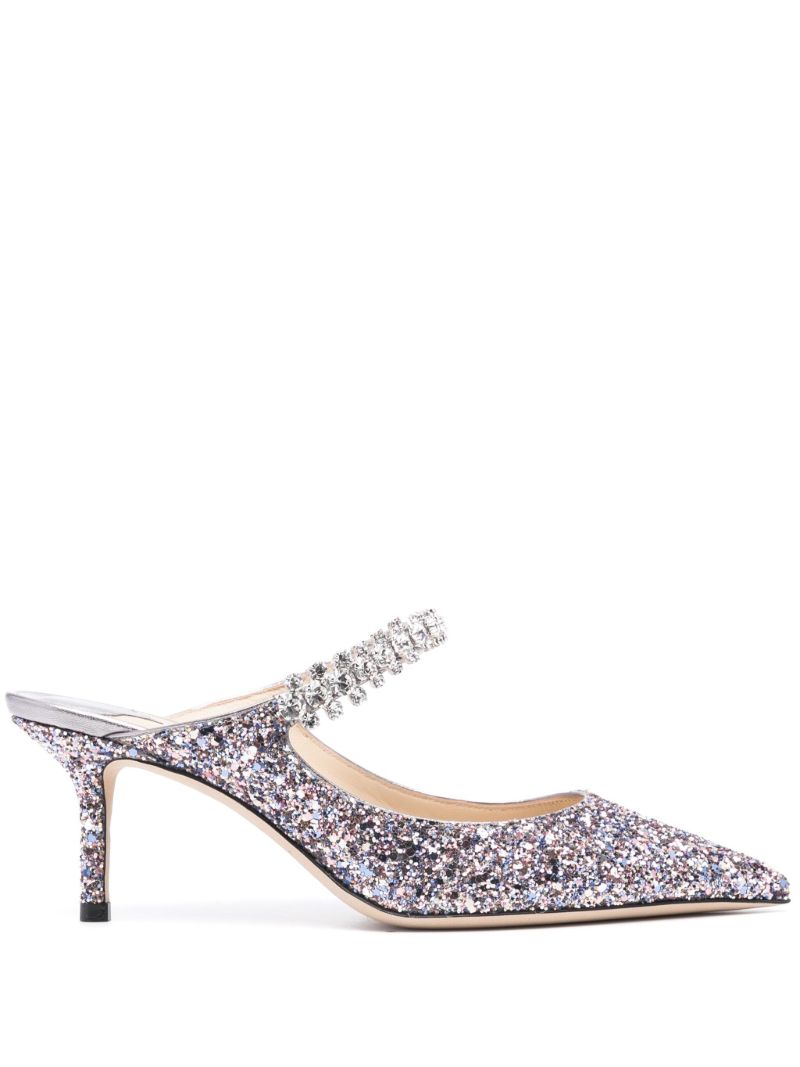 Silver-tone Bing 65 Mules