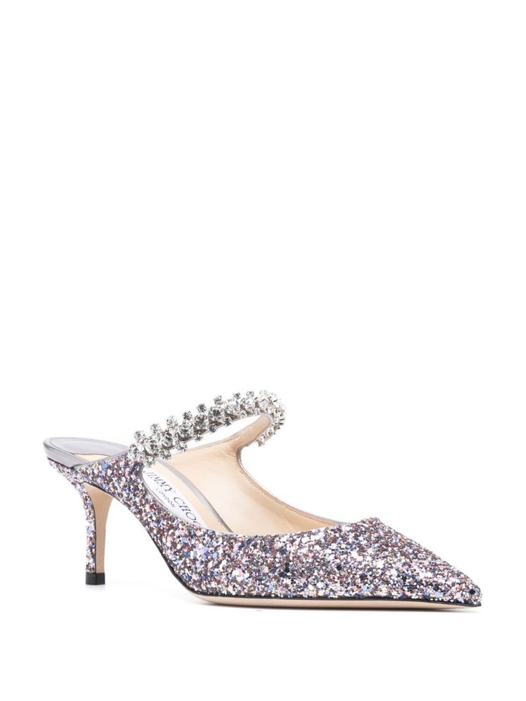 Silver-tone Bing 65 Mules