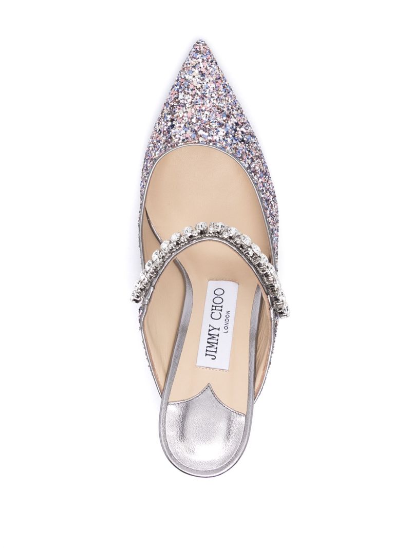 Silver-tone Bing 65 Mules