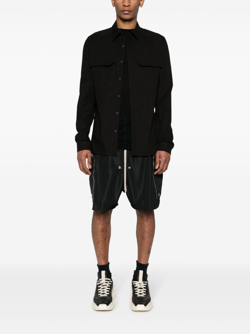 Black Flap Pocket Organic Cotton Shirt