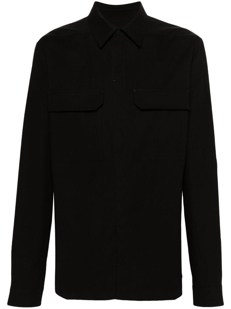 Black Flap Pocket Organic Cotton Shirt