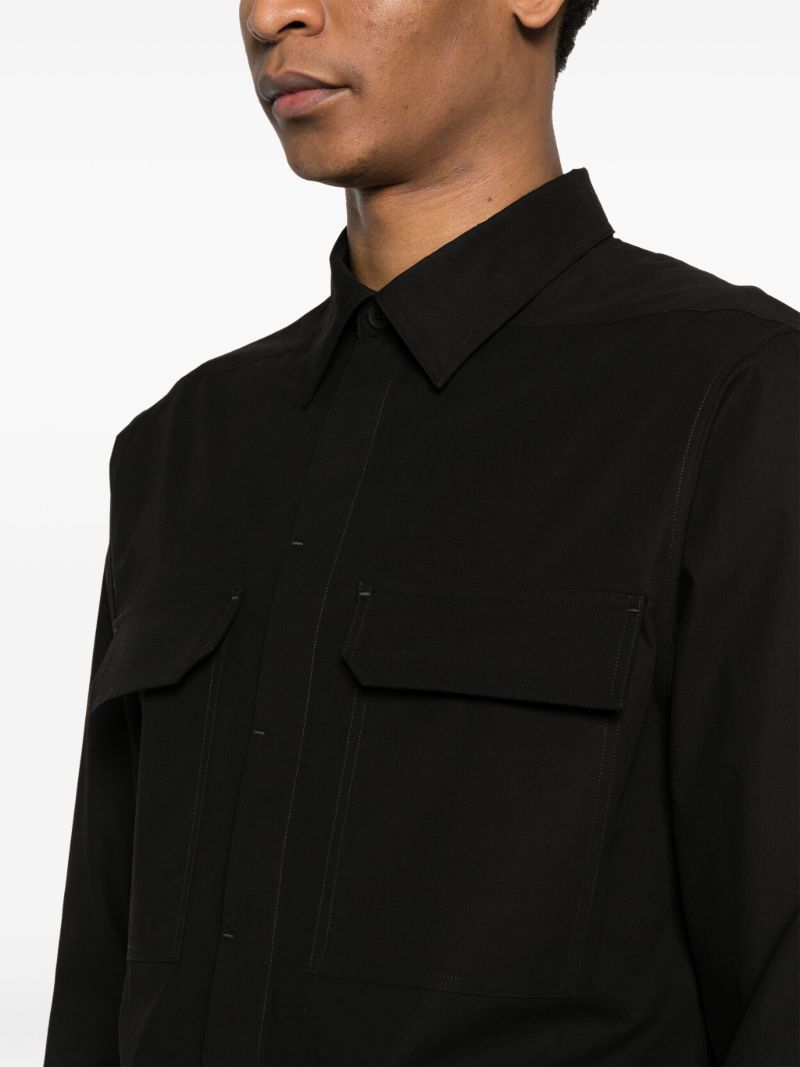 Black Flap Pocket Organic Cotton Shirt