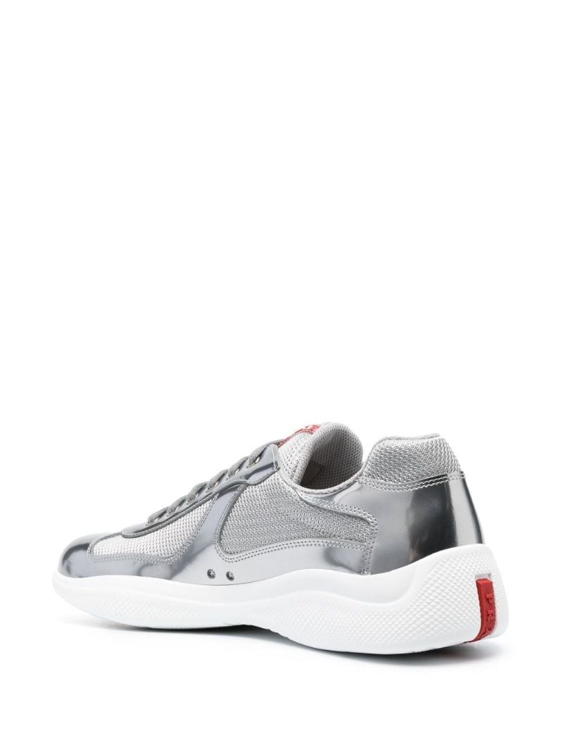 Silver-tone America's Cup Panelled Sneakers