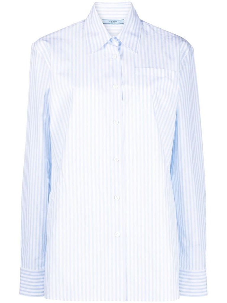 Blue Striped Cotton Shirt