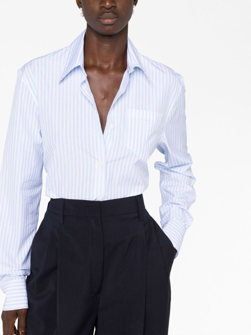 Blue Striped Cotton Shirt