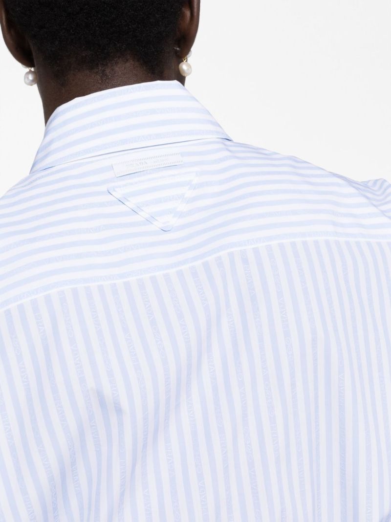 Blue Striped Cotton Shirt