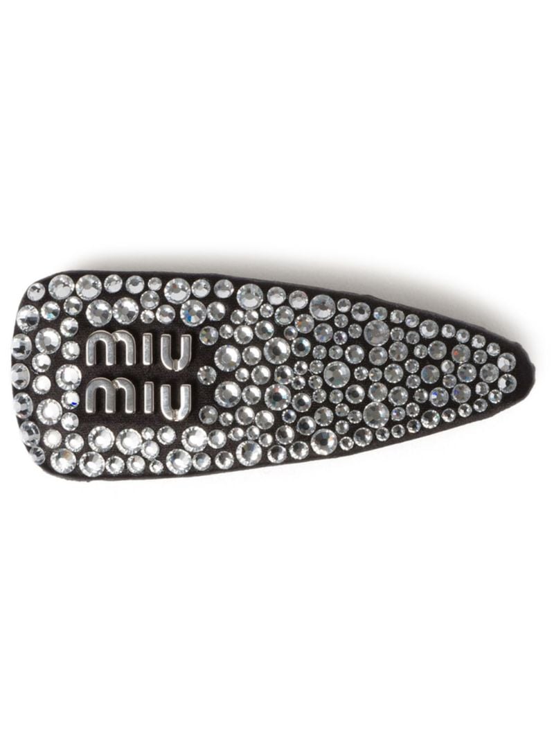 Black Duchesse Crystal-embellished Hair Clip