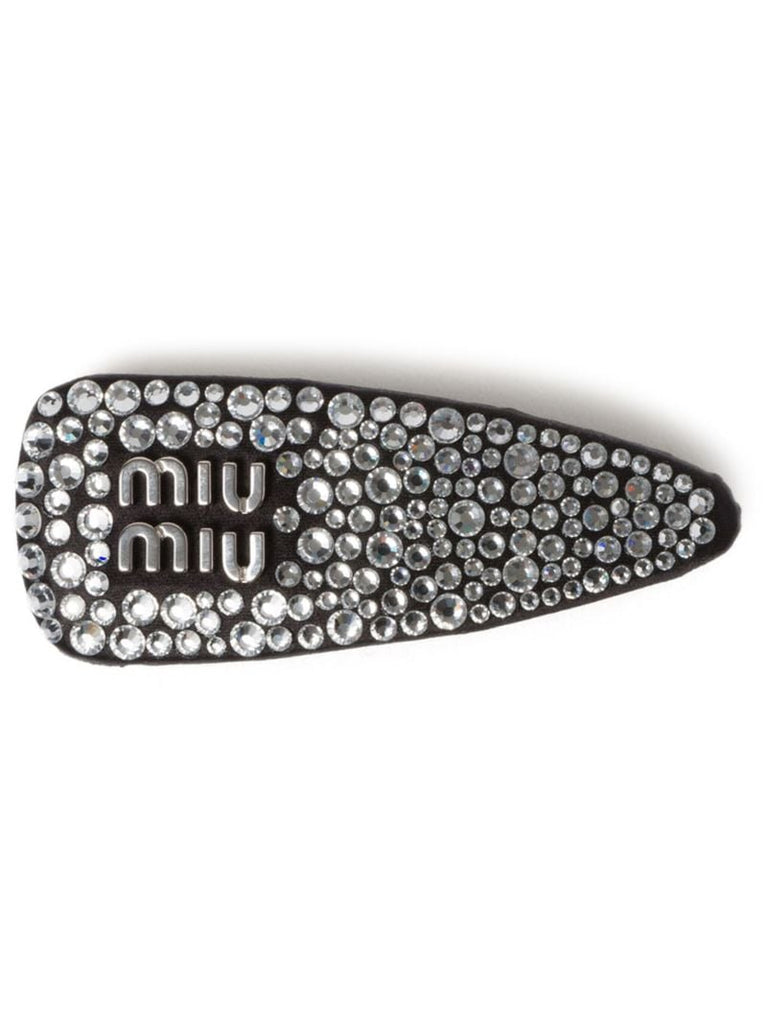 Black Duchesse Crystal-embellished Hair Clip