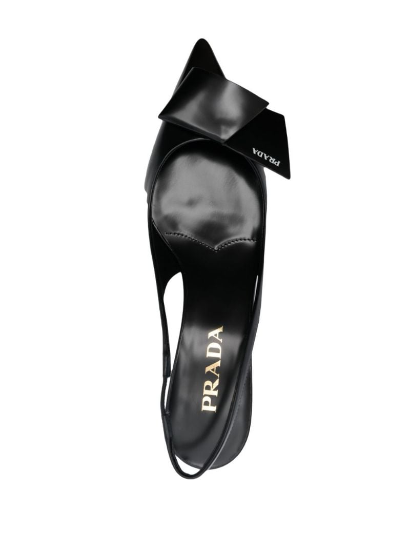 Black 60 Slingback Leather Pumps