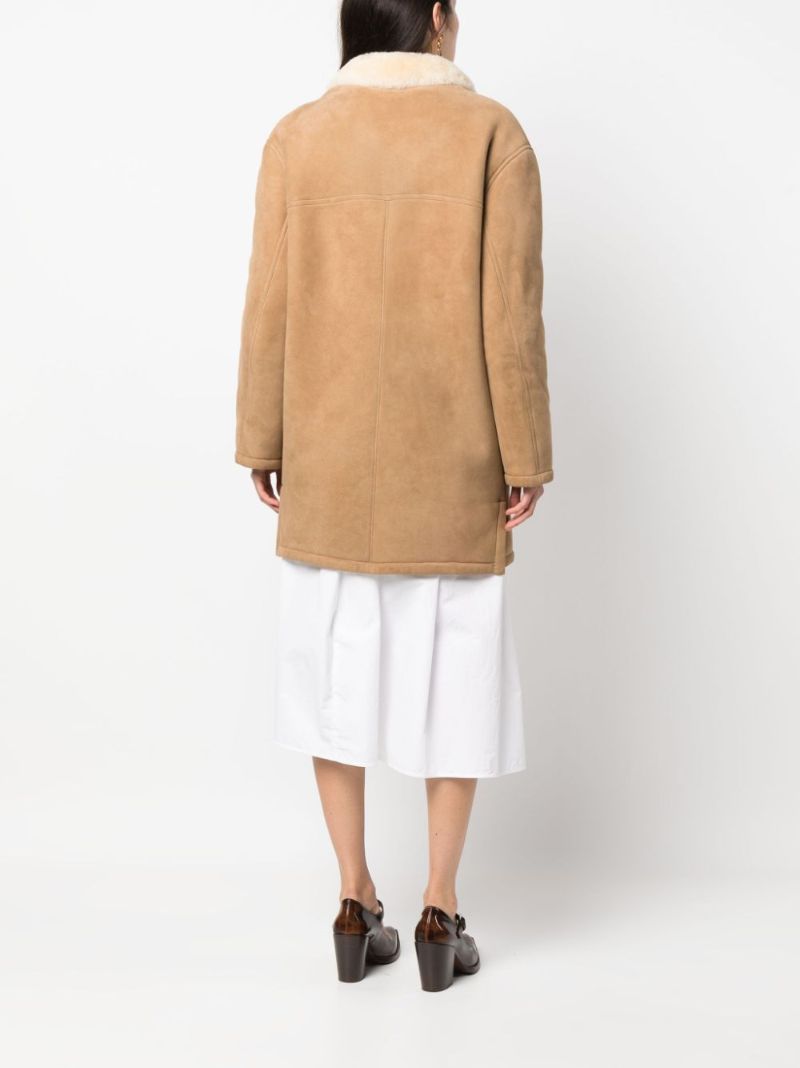 Neutral Shearling Coat