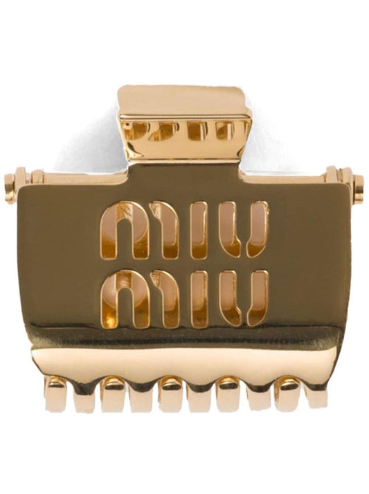 Gold-tone Logo Claw Clip