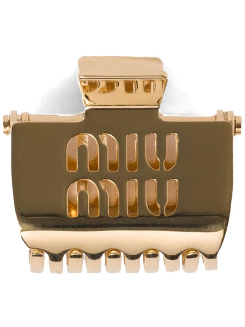 Gold-tone Logo Claw Clip