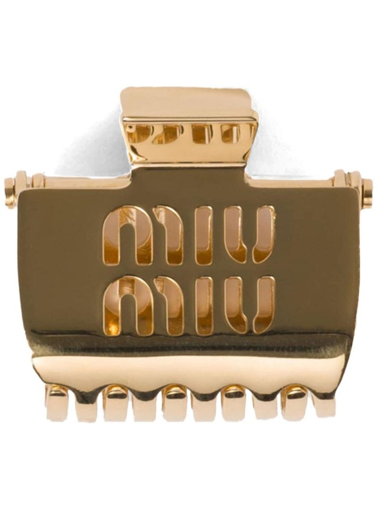 Gold-tone Logo Claw Clip