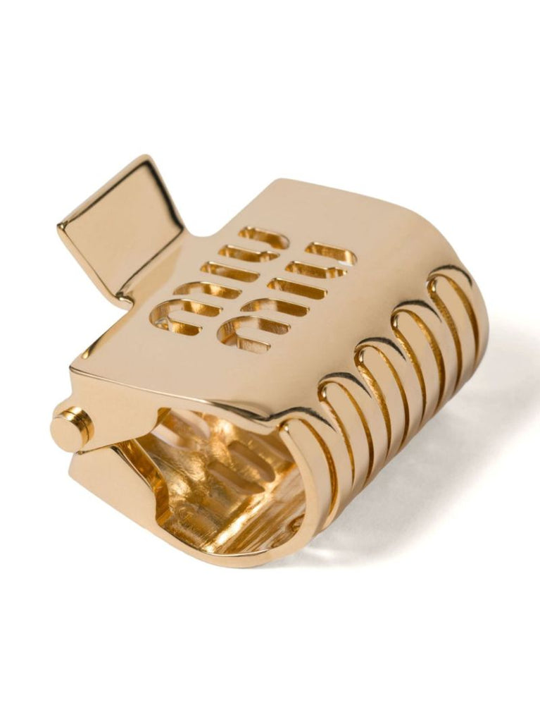 Gold-tone Logo Claw Clip