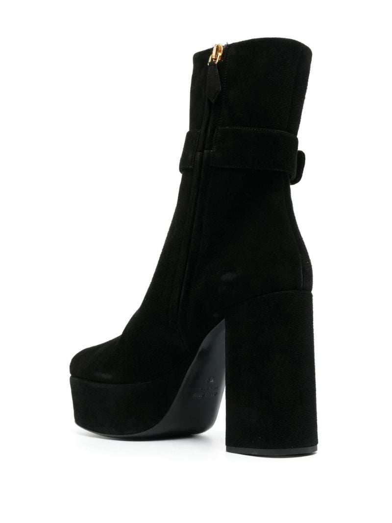 Black 110 Suede Platform Ankle Boots