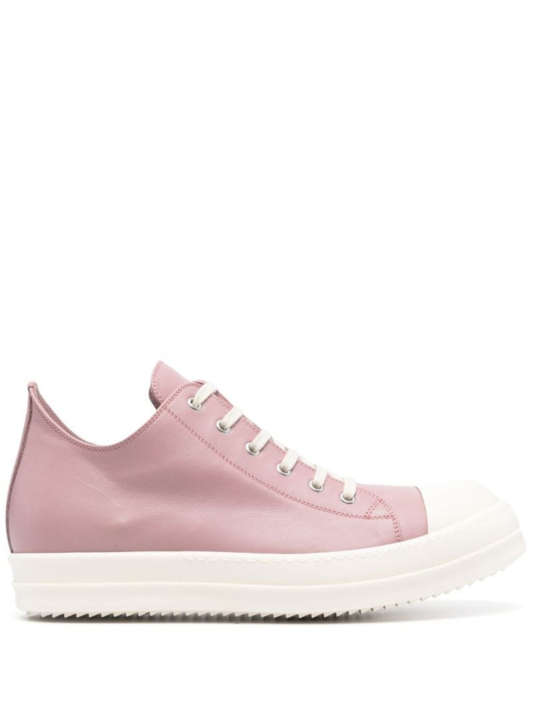 Pink Lido Low Top Leather Sneakers