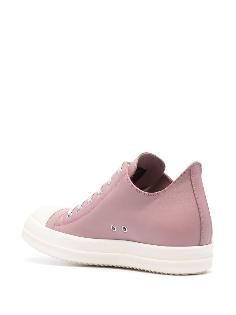 Pink Lido Low Top Leather Sneakers
