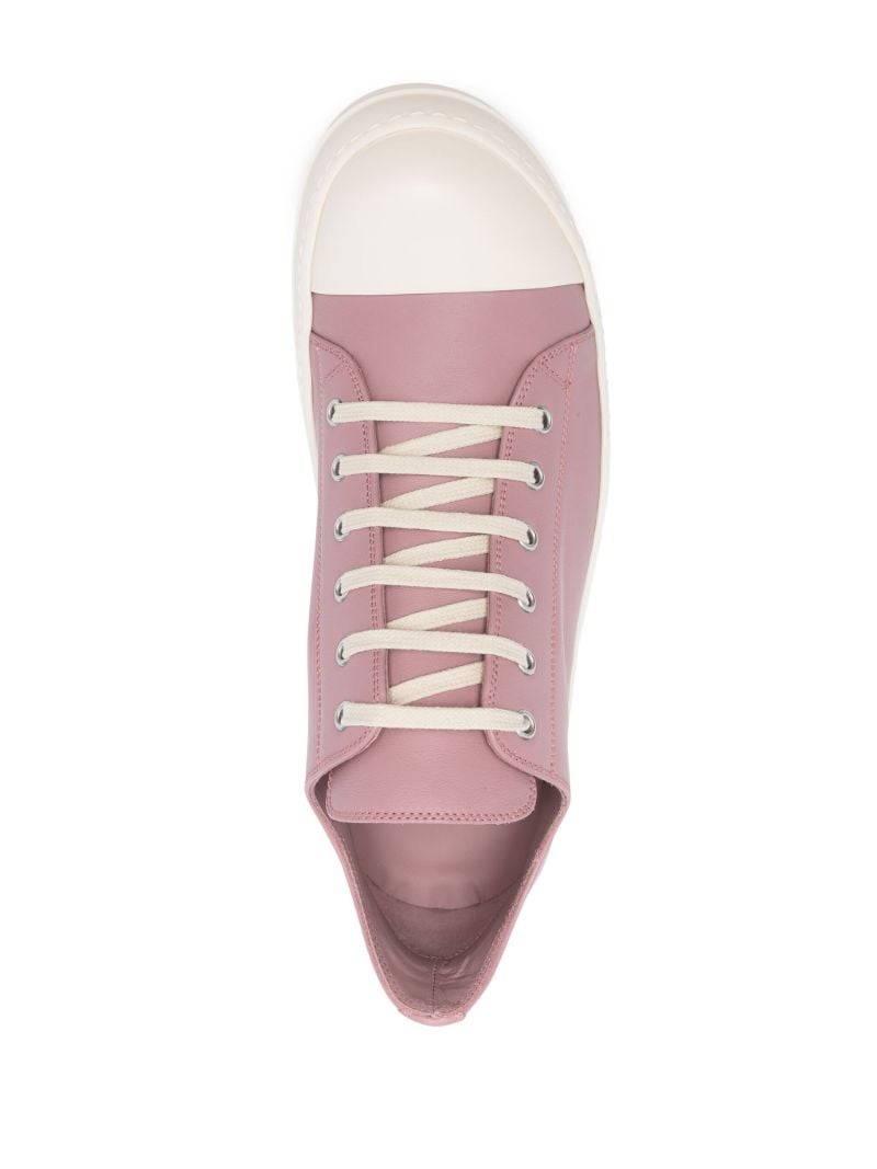 Pink Lido Low Top Leather Sneakers