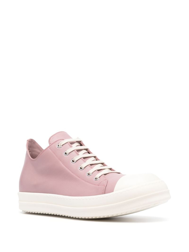 Pink Lido Low Top Leather Sneakers