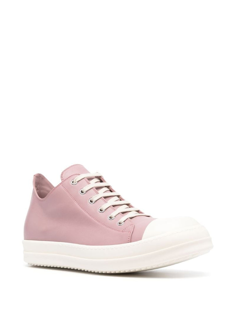 Pink Lido Low Top Leather Sneakers