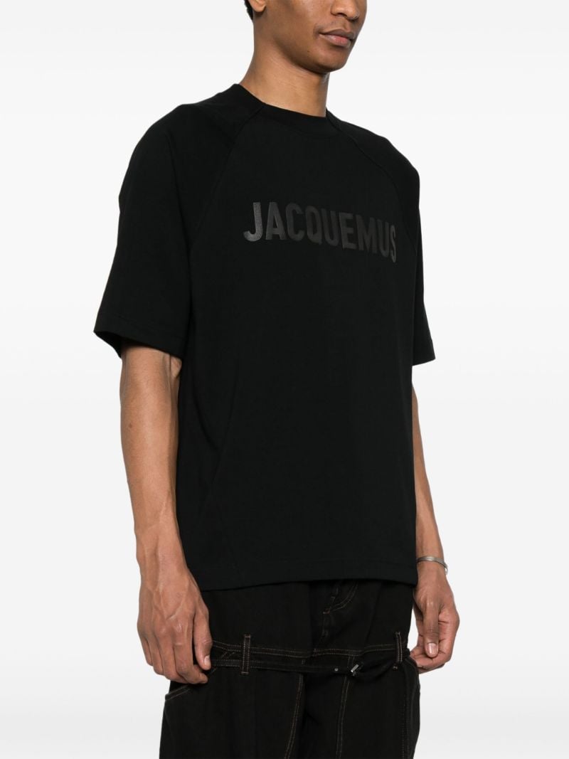 Black Typo Cotton T-shirt