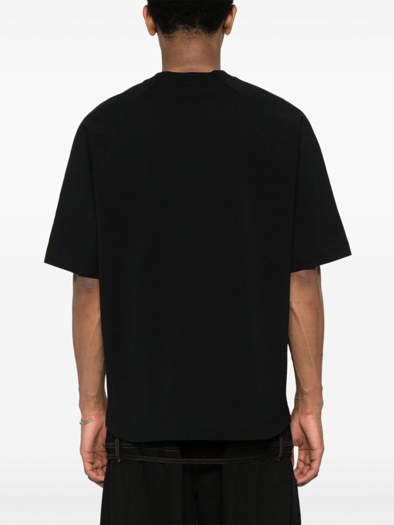 Black Typo Cotton T-shirt