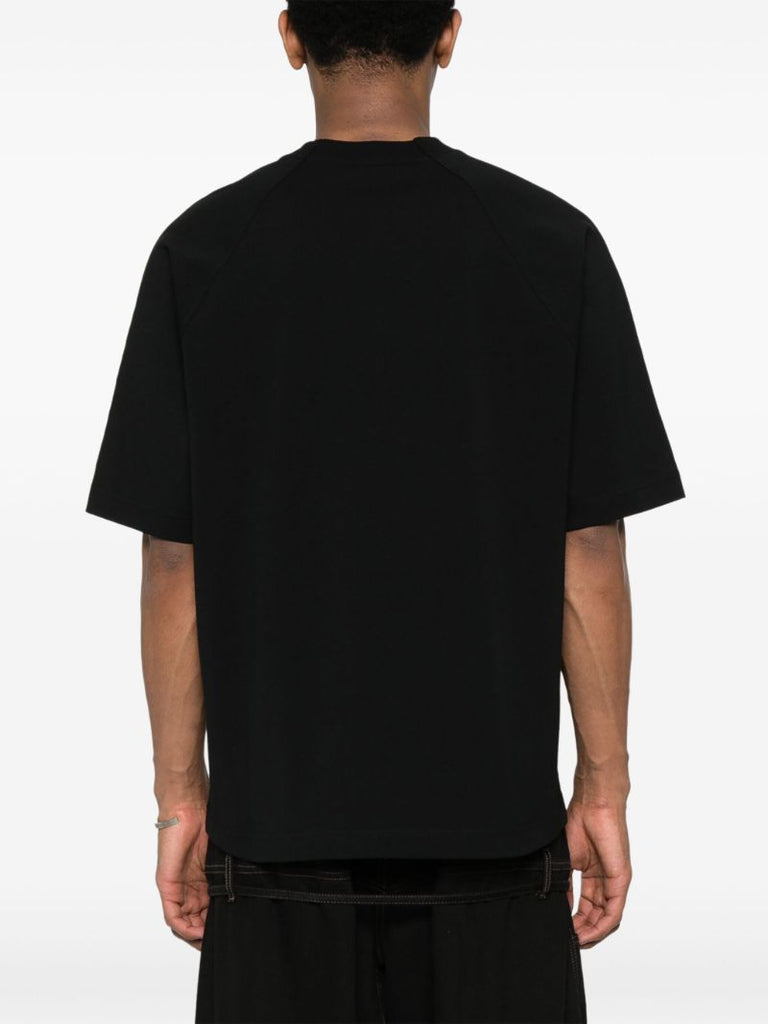 Black Typo Cotton T-shirt