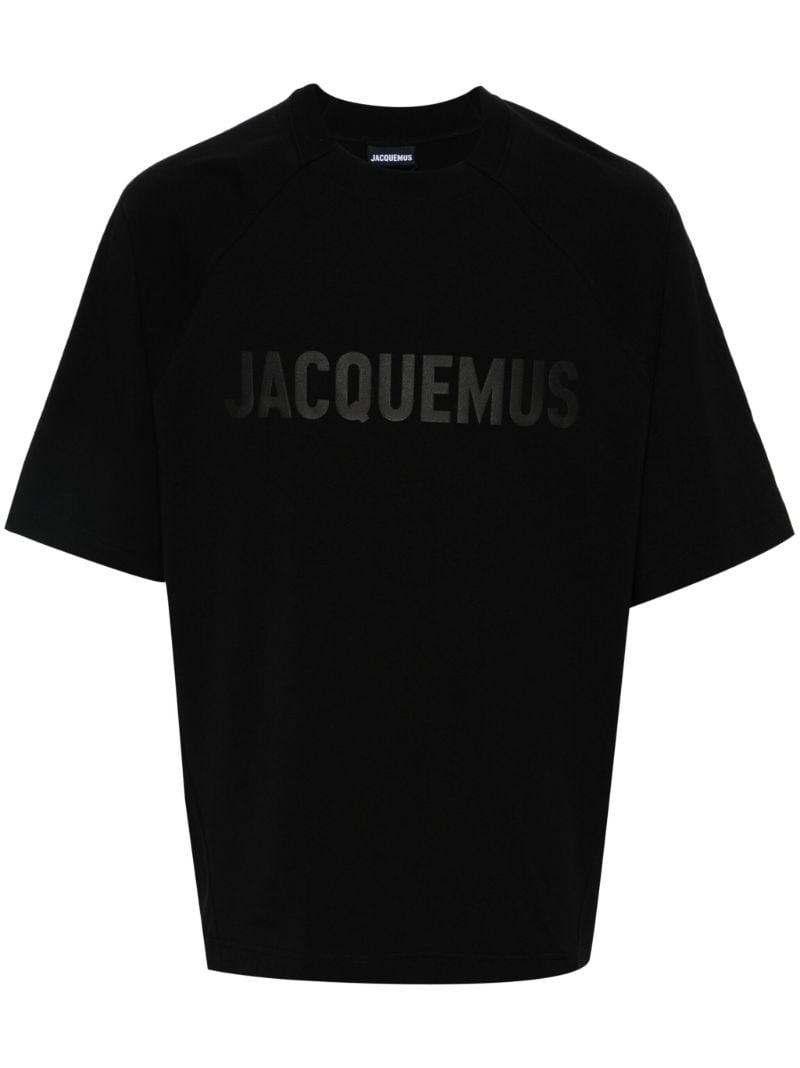 Black Typo Cotton T-shirt