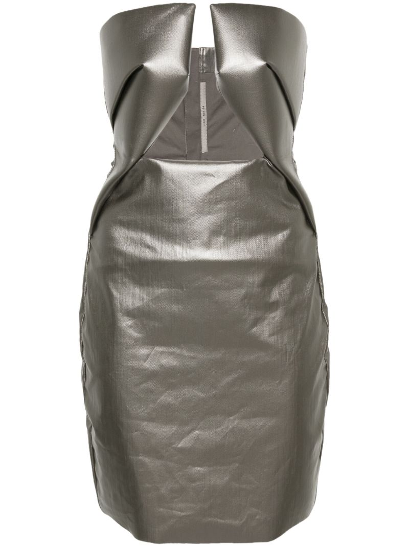 Grey Prong Denim Mini Dress