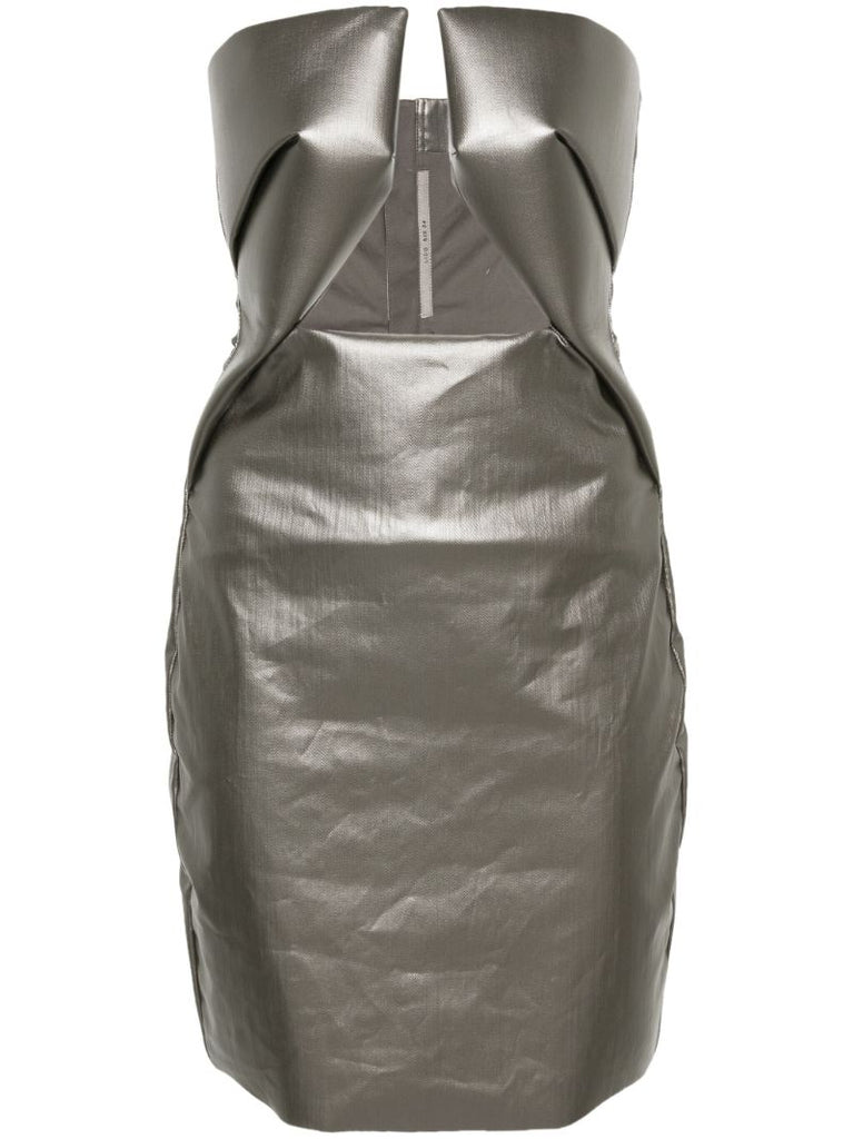 Grey Prong Denim Mini Dress