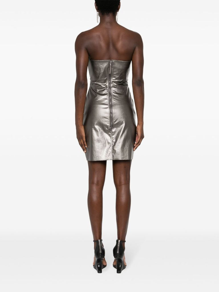 Grey Prong Denim Mini Dress