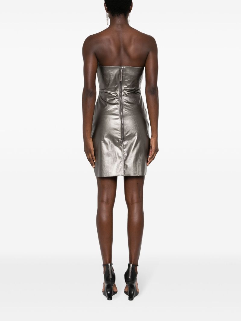 Grey Prong Denim Mini Dress
