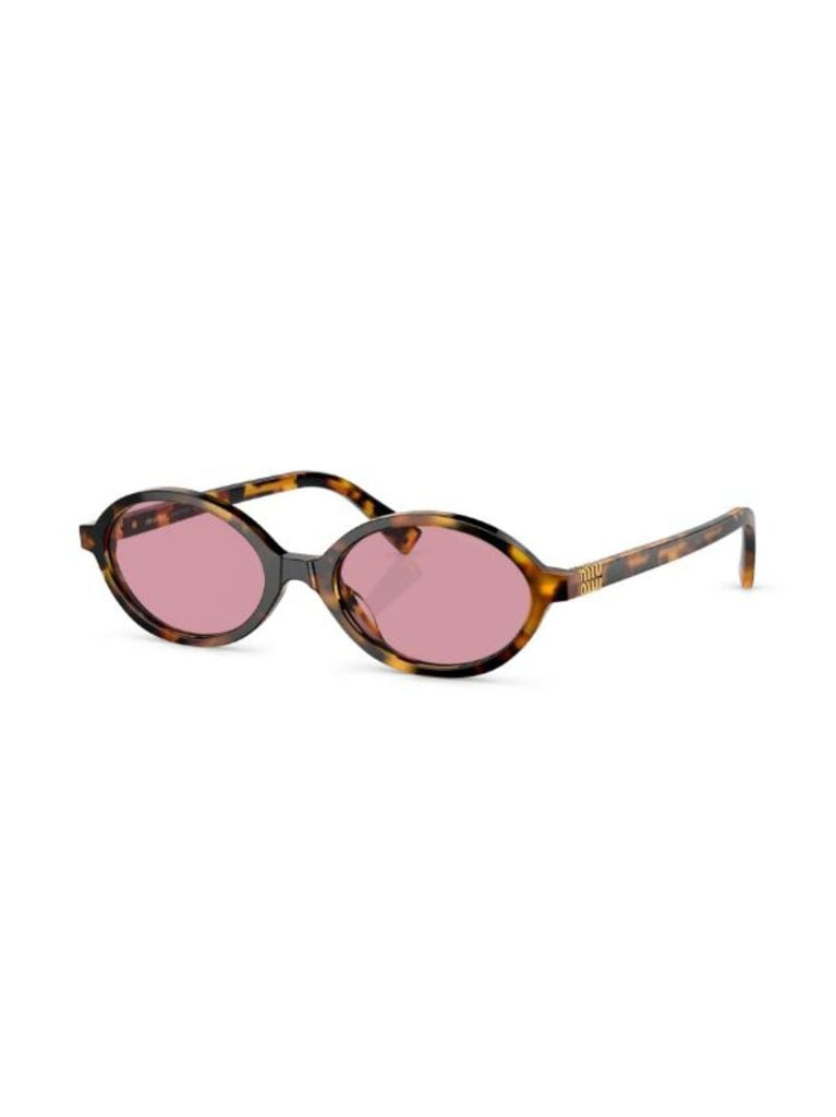 Brown Miu Regard Oval-frame Sunglasses