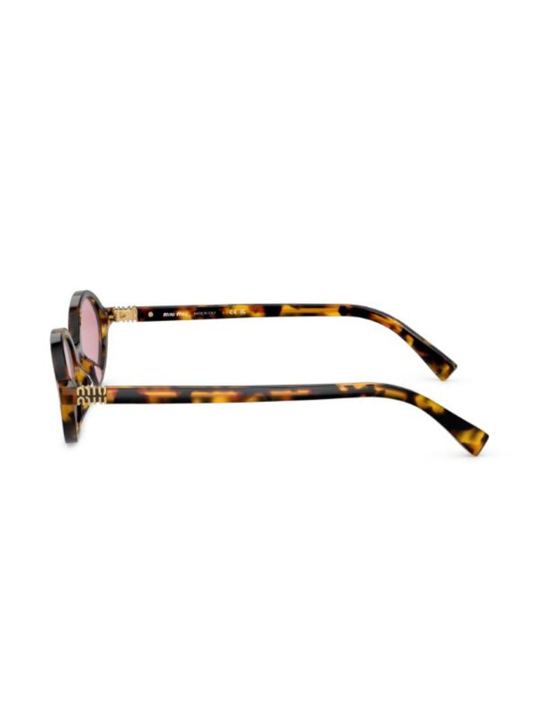 Brown Miu Regard Oval-frame Sunglasses